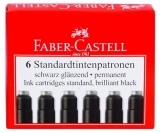 Patroane cerneala mici, negru, 6 buc/set Faber-Castell