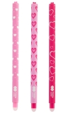 Roller gel cu rescriere, 0.5 mm, albastru, Pink Love, Happy Color