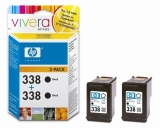 Twin Pack Cartus Black Vivera Nr.338 Cb331Ee 11Ml Original Hp Deskjet 6540