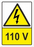 Indicator avertizare 110V, 148x210mm