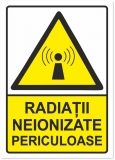 Indicator Radiatii neionizate periculoase, 148x210mm