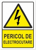 Indicator Pericol de electrocutare, 105x148mm