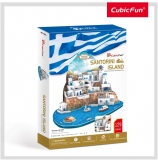 Puzzle 3D Insula Santorini (Nivel Complex 129 Piese) Cubicfun