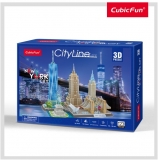 Puzzle 3D New York 123 Piese Cubicfun