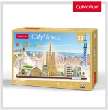 Puzzle 3D Barcelona 186 Piese Cubicfun