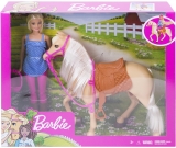 Papusa si cal cu accesorii Barbie