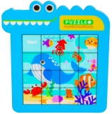 Puzzle Crocodile Klotski, diverse culori