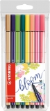 Carioca Pen 68, 1 mm, editie speciala Bloom 8 culori/set Stabilo