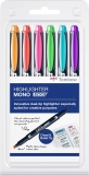 Textmarker Mono Edge, 6 culori/set Tombow