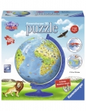 Puzzle 3D Copii - Globul Lumii, 180 Piese Ravensburger