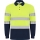 Tricou polo tehnic cu maneca lunga Hi-Vis Polaris L/S, pentru barbati, Bleumarin/Galben Fluorescent, Roly