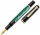 Stilou Classic M200 cu piston, penita F, accesorii placate cu aur, Marbled Green, Pelikan