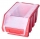 Cutie din plastic Ergobox 3 Plus 12,6 x 17 x 24 cm, rosie