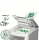 Distrugator documente automat IQ Office, P4, cross-cut, 300 coli, cos 60 L, alb-gri Leitz