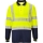 Tricou polo cu maneci lungi Hi-Vis, galben/navy, regular, Two Tone, Portwest