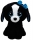 Jucarie plus 42 cm Beanie Boos TRACEY - black/white dog TY