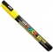 Marker pensula cu vopsea PC-3ML Posca, varf 0.9 - 1.3 mm, cu sclipici, Uni-Ball   galben