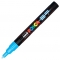 Marker cu vopsea PC-3M Posca 0.9 - 1.3 mm Uni-Ball albastru deschis