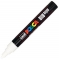 Marker cu vopsea PC-5M Posca 1.8 - 2.5 mm Uni-Ball alb