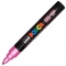 Marker cu vopsea PC-5M Posca 1.8 - 2.5 mm Uni-Ball roz metalizat